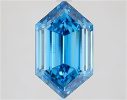 Picture of Lab Grown Diamond 3.51 Carats, HEXAGONAL with  Cut, Fancy Vivid Blue Color, VVS2 Clarity and Certified by IGI