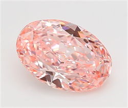 Picture of Lab Grown Diamond 2.61 Carats, Oval with  Cut, Fancy Vivid Pink Color, VVS2 Clarity and Certified by IGI