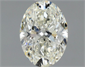 Natural Diamond 1.00 Carats, Oval with  Cut, J Color, SI1 Clarity and Certified by GIA