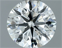 Natural Diamond 0.50 Carats, Round with Excellent Cut, F Color, SI1 Clarity and Certified by IGI
