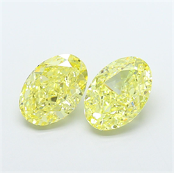 Picture of Lab Grown Diamond 2.36 Carats, Oval with  Cut, Fancy Intense Yellow Color, VS1 Clarity and Certified by IGI