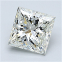 Natural Diamond 2.01 Carats, Princess with  Cut, J Color, VS1 Clarity and Certified by GIA