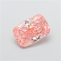 Picture of Lab Grown Diamond 3.34 Carats, CUSHION MODIFIED with  Cut, Fancy Vivid Pink Color, VS1 Clarity and Certified by IGI