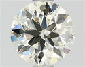 Natural Diamond 1.00 Carats, Round with Excellent Cut, L Color, SI2 Clarity and Certified by HRD