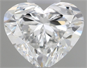 Natural Diamond 0.45 Carats, Heart with  Cut, F Color, VS1 Clarity and Certified by GIA