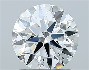 Picture of Natural Diamond 1.21 Carats, Round with Excellent Cut, E Color, VVS1 Clarity and Certified by GIA