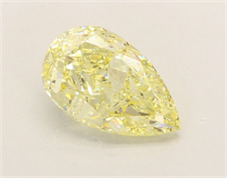 Picture of Lab Grown Diamond 2.70 Carats, Pear with  Cut, Fancy Yellow Color, VVS2 Clarity and Certified by IGI