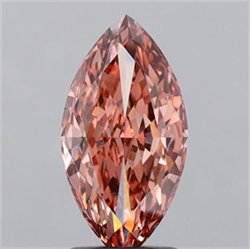 Picture of Lab Grown Diamond 2.08 Carats, Marquise with  Cut, Fancy Brown Color, VS2 Clarity and Certified by IGI