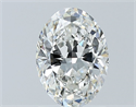 Natural Diamond 1.00 Carats, Oval with  Cut, G Color, SI1 Clarity and Certified by GIA