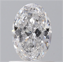 Natural Diamond 0.70 Carats, Oval with  Cut, D Color, SI2 Clarity and Certified by GIA