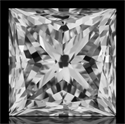 Natural Diamond 0.90 Carats, Princess with  Cut, F Color, VS1 Clarity and Certified by GIA