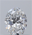 Natural Diamond 0.40 Carats, Oval with  Cut, D Color, VS1 Clarity and Certified by GIA