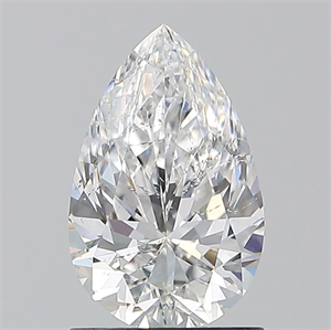 Picture of Natural Diamond 1.20 Carats, Pear with  Cut, E Color, SI2 Clarity and Certified by GIA