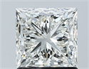Natural Diamond 1.40 Carats, Princess with  Cut, I Color, VS1 Clarity and Certified by GIA