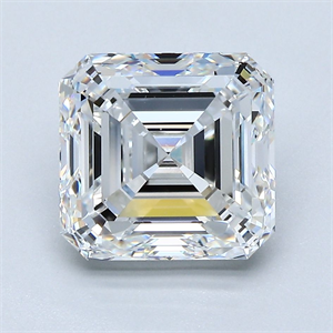 Picture of Natural Diamond 3.45 Carats, Asscher with  Cut, E Color, VS2 Clarity and Certified by GIA