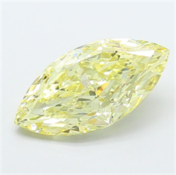 Picture of Lab Grown Diamond 4.10 Carats, Marquise with  Cut, Fancy Yellow Color, VVS2 Clarity and Certified by IGI