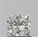 Natural Diamond 0.90 Carats, Princess with  Cut, I Color, VVS1 Clarity and Certified by GIA