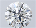 Natural Diamond 1.15 Carats, Round with Excellent Cut, F Color, SI1 Clarity and Certified by GIA