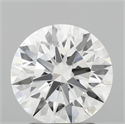 Lab Grown Diamond 2.08 Carats, Round with Ideal Cut, E Color, IF Clarity and Certified by IGI