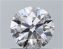 Natural Diamond 0.70 Carats, Round with Excellent Cut, H Color, SI1 Clarity and Certified by GIA