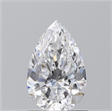 Diamante Natural 0.90 quilates, De pera , Color D, claridad VVS2 y certificado GIA