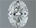 Natural Diamond 1.00 Carats, Oval with  Cut, G Color, SI2 Clarity and Certified by IGI