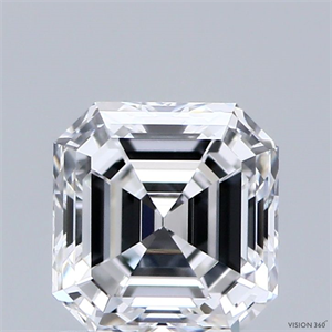Picture of Natural Diamond 1.19 Carats, Asscher with  Cut, D Color, VVS1 Clarity and Certified by GIA