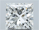 Natural Diamond 1.10 Carats, Princess with  Cut, G Color, SI2 Clarity and Certified by GIA
