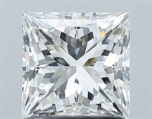 Picture of Natural Diamond 1.10 Carats, Princess with  Cut, G Color, SI2 Clarity and Certified by GIA
