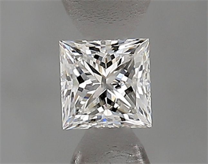 Foto Diamante Natural 0.40 quilates, Princesa , Color F, claridad VS1 y certificado GIA de