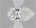 Natural Diamond 0.58 Carats, Pear with  Cut, D Color, SI1 Clarity and Certified by GIA