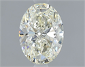 Natural Diamond 1.00 Carats, Oval with  Cut, L Color, VS1 Clarity and Certified by GIA