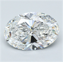 Natural Diamond 4.02 Carats, Oval with  Cut, E Color, SI1 Clarity and Certified by GIA