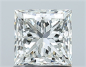 Natural Diamond 1.03 Carats, Princess with  Cut, H Color, VS1 Clarity and Certified by GIA
