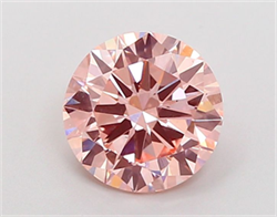 Picture of Lab Grown Diamond 1.60 Carats, Round with Very Good Cut, Fancy Intense Pink Color, VS2 Clarity and Certified by IGI