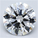 Natural Diamond 3.03 Carats, Round with Excellent Cut, E Color, SI2 Clarity and Certified by GIA