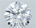 Natural Diamond 1.73 Carats, Round with Excellent Cut, D Color, VVS1 Clarity and Certified by GIA