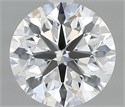 Lab Grown Diamond 1.10 Carats, Round with Ideal Cut, D Color, VVS1 Clarity and Certified by IGI