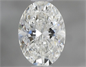 Natural Diamond 0.55 Carats, Oval with  Cut, H Color, VS2 Clarity and Certified by GIA