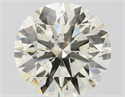 Natural Diamond 1.51 Carats, Round with Excellent Cut, K Color, SI2 Clarity and Certified by IGI