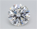 Lab Grown Diamond 2.10 Carats, Round with Excellent Cut, E Color, SI1 Clarity and Certified by GIA
