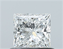 Natural Diamond 0.51 Carats, Princess with  Cut, E Color, IF Clarity and Certified by GIA