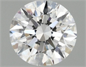 Lab Grown Diamond 1.10 Carats, Round with Ideal Cut, D Color, VVS2 Clarity and Certified by IGI