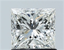 Natural Diamond 0.90 Carats, Princess with  Cut, H Color, VS2 Clarity and Certified by GIA
