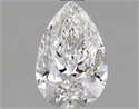 Natural Diamond 1.00 Carats, Pear with  Cut, D Color, SI1 Clarity and Certified by GIA