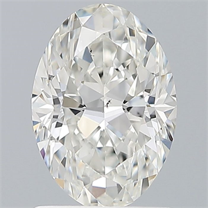 Picture of Natural Diamond 1.11 Carats, Oval with  Cut, G Color, SI1 Clarity and Certified by IGI