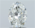 Natural Diamond 1.05 Carats, Oval with  Cut, H Color, VS2 Clarity and Certified by GIA