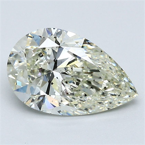 Picture of Natural Diamond 2.08 Carats, Pear with  Cut, L Color, SI2 Clarity and Certified by GIA