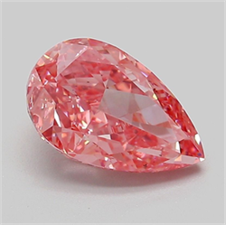 Picture of Lab Grown Diamond 2.08 Carats, Pear with  Cut, Fancy Vivid Pink Color, VVS2 Clarity and Certified by IGI