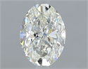 Natural Diamond 0.50 Carats, Oval with  Cut, I Color, SI1 Clarity and Certified by GIA